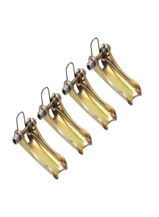 PATIKIL 1.7 Inch Hook Safety Latch Kit, 4 Pack Metal Towing Hitch Replacement for Clevis Hook Trailer, Golden Tone - Image 1
